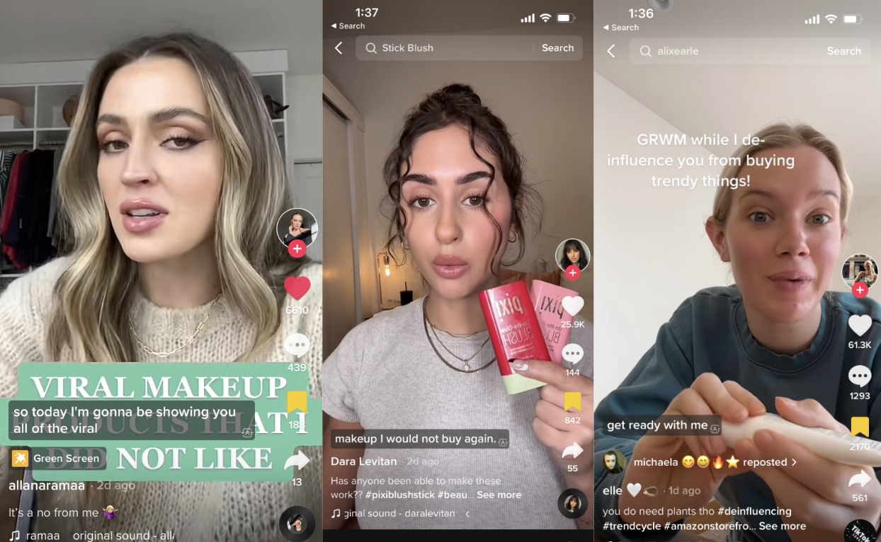 Glossy Pop Newsletter: De-influencing is TikTok's response to  overconsumption and inauthenticity