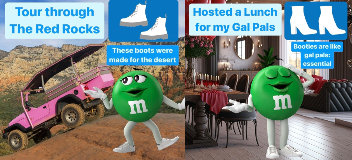 The Green M&M Is Now a Zappos Influencer: See Campaign Photos Here